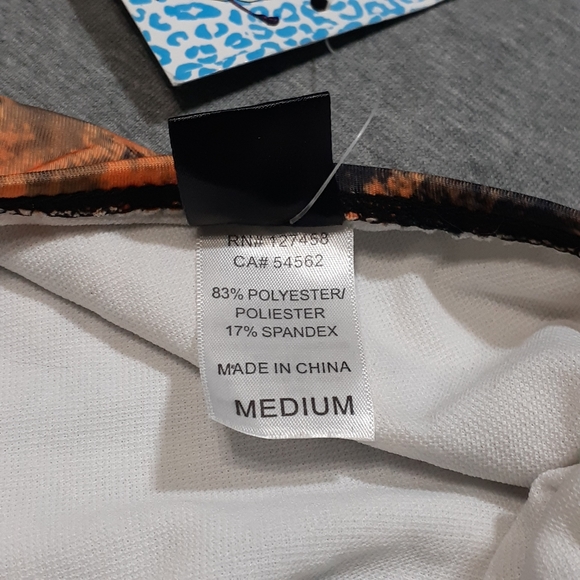 Sinful Hydrogen Bikini Bottoms Orange Zebra Leopard Medium NWT - Picture 6 of 14